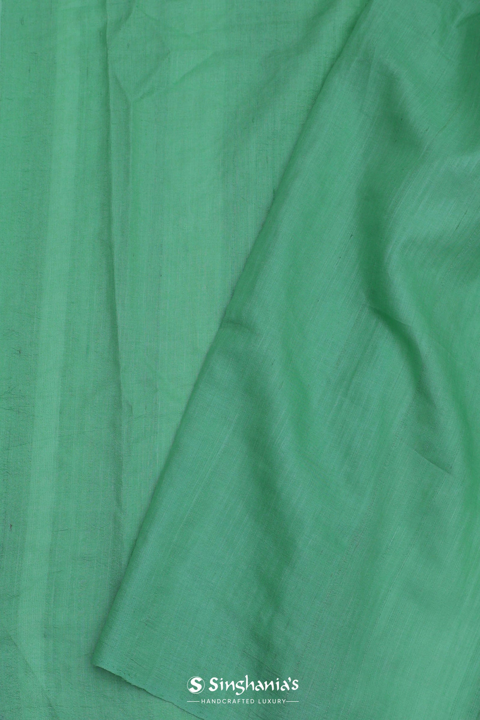 Mint Green Organza Embroidery Saree With With Floral Border