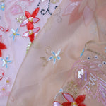 Beige Organza Embroidery Saree With Scallop Border