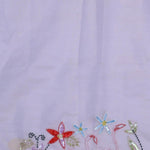 Beige Organza Embroidery Saree With Scallop Border