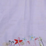 Beige Organza Embroidery Saree With Scallop Border