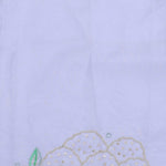 Silver Pink Organza Embroidery Saree With Scallop Border