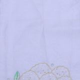 Silver Pink Organza Embroidery Saree With Scallop Border