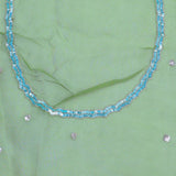 Lime Green Organza Embriodery Saree With Scallop Floral Border