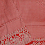 Magenta Banarasi Saree With Contrast Brick Red Border