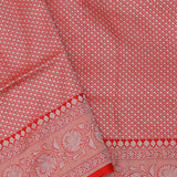 Pink Banarasi Silk Saree With Gold Zari Border And Jaal Design
