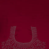 Deep Red Satin Saree With Cutdana Work
