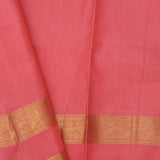 Pastel Pink Kanjivaram Silk Saree With Contrast Border