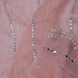 Pastel Peach Organza Saree With Cutdana Work