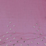 Bouquet Pink Organza Saree With Scallop Border