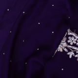 Midnight Purple Georgette Saree With Fancy Border