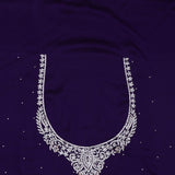 Midnight Purple Georgette Saree With Fancy Border