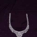 Very Dark Wine Georgette Saree With Scallop Border