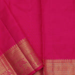 Bottle Green Kanjivaram Saree With Gold Zari Border