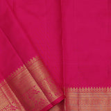 Bottle Green Kanjivaram Saree With Gold Zari Border