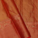 Red Kanjivaram Tissue Saree With Rangkat Design