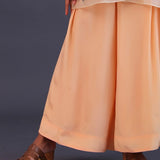 Pastel Peach Organza Cutdana Work Kurti Set