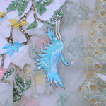 White Organza Embroidery Saree