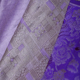 Electric Purple Kanjivaram Tissue Saree With Abstract Weaving
