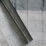 Dark Green Kanjivaram Tissue Saree With Floral Design