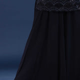 Black Georgette Straight Cut Palazzo Set