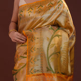 Orange Kanjivaram Tissue Designer Saree