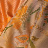 Orange Kanjivaram Tissue Designer Saree