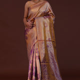 Purple Kanjivaram Tissue Designer Saree