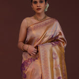 Purple Kanjivaram Tissue Designer Saree