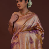 Purple Kanjivaram Tissue Designer Saree