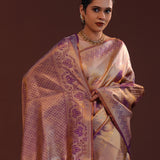 Purple Kanjivaram Tissue Designer Saree