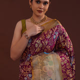 Barossa Magenta Red Kanjivaram Silk