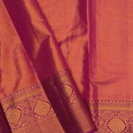 Beige Kanjivaram Tissue Silk Saree With Magenta Border