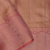 Dark Peach Kanjivaram Tissue Saree With Floral Weaving
