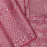 Gray Kanjivaram Tissue Saree With Contrast Border