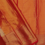Bubblegum Pink Kanjivaram Tissue Silk Saree With Bright Orange Border