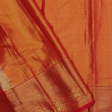 Bubblegum Pink Kanjivaram Tissue Silk Saree With Bright Orange Border
