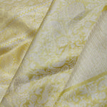 Gold Kanjivaram Tissue Saree With Silver Zari Work