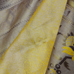 Golden Kanjivaram Tissue Saree With Contrast Green Border