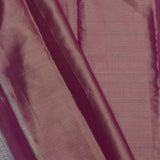 Beige Kanjivaram Tissue Silk Saree With Pink Border