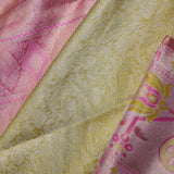 Golden Yellow Kanjivaram Tissue Silk Saree With Baby Pink Border