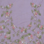 Wine Tissue Organza Embroidery Saree With Floral Border