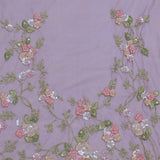 Wine Tissue Organza Embroidery Saree With Floral Border