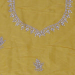 Yellow Organza With Scallop Border