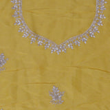 Yellow Organza With Scallop Border