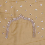 <img> Granola Yellow Organza Embroidery Saree