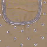 Granola Yellow Organza Embroidery Saree