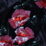 Black Organza Embroidery Saree With Sequins Work