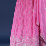 Pink Georgette Lehenga Set