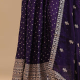 Dark Purple Georgette Anarkali Set