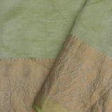 Soft Lime Green Crush Tissue With Teal Blue Butti'S